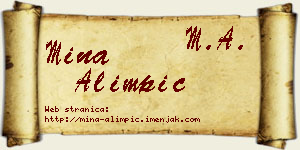 Mina Alimpić vizit kartica
